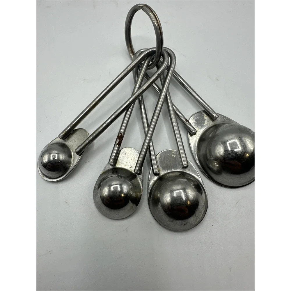 Metal Measuring Spoons - Set Of 4 1- Tsp, 1/2 Tsp, 1/4 Tsp, And 1/8 Tsp